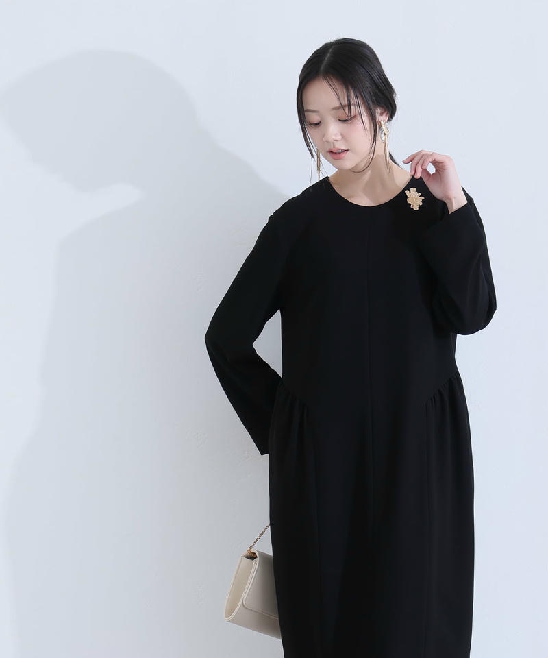 サイドギャザー入り ブラックフォーマル 大きい...の詳細画像4