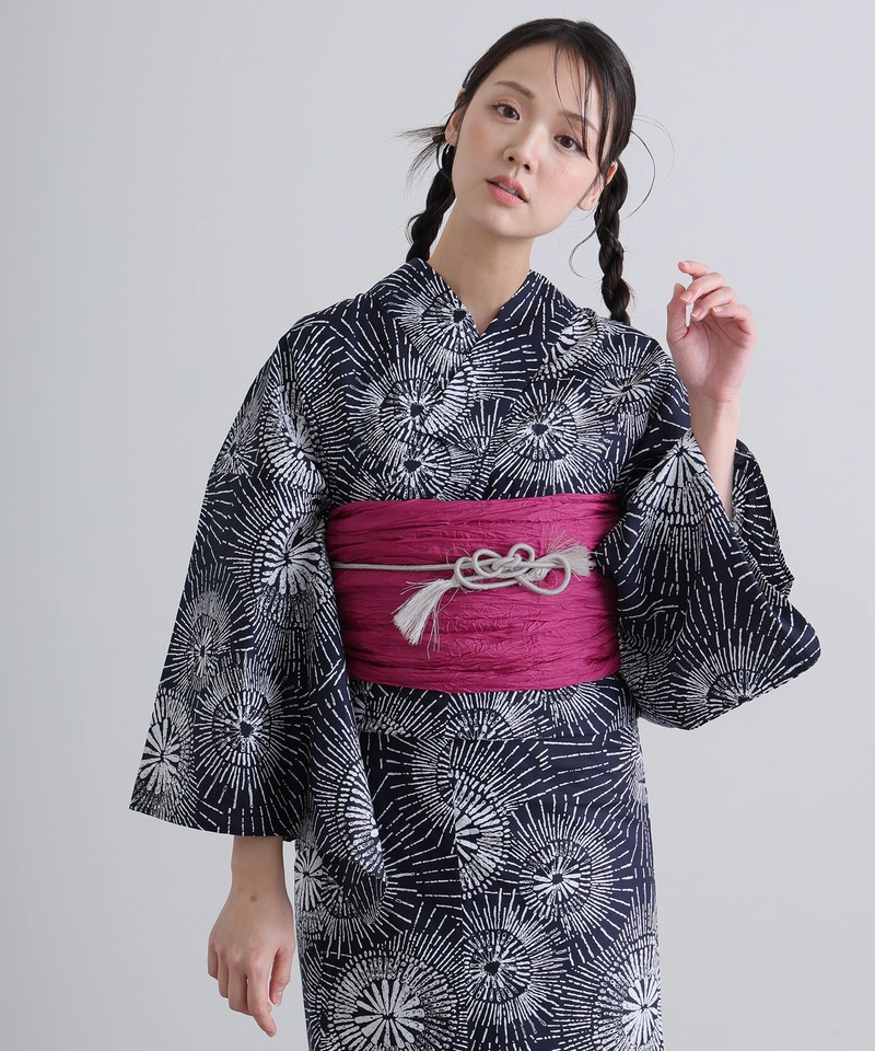 宵の線香花火 洗える浴衣 レディース 浴衣 ゆ...の詳細画像3