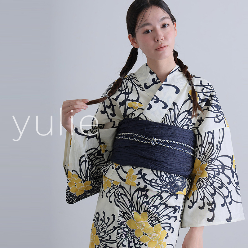 PourVous（プールヴー） モダン乱菊の彩り 洗える浴衣 レディース 浴衣