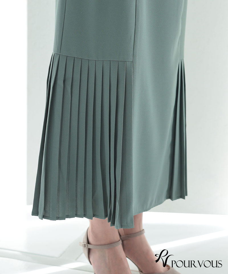 PourVous（プールヴー） ワンピース 体型カバー 結婚式 小さいサイズ