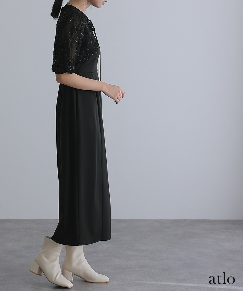 atlo（アトロ） ワンピース 体型カバー フォーマルドレス 大きいサイズ