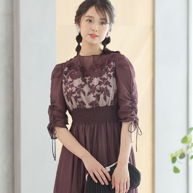 PourVous 結婚式 ワンピース パーティードレス フォーマルドレス