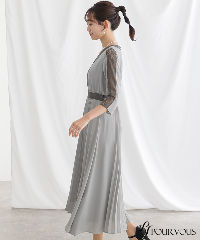 PourVous（プールヴー） ワンピース フォーマルドレス 体型カバー