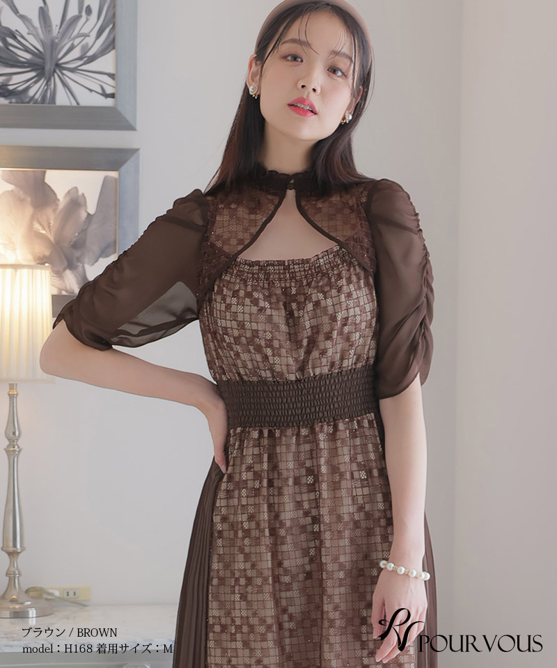 ワンピース フォーマルドレス 体型カバー 小さ...の詳細画像2