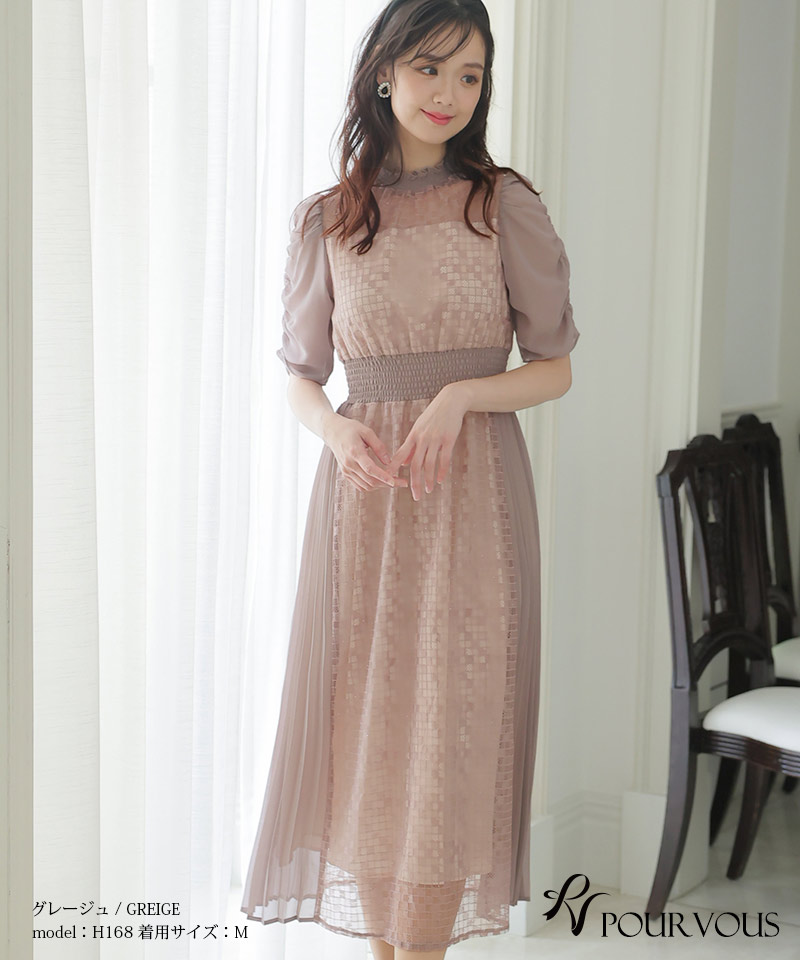 ワンピース フォーマルドレス 体型カバー 小さ...の詳細画像3