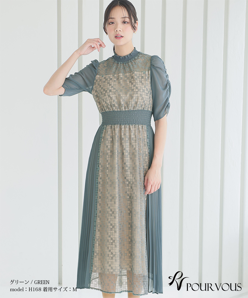 ワンピース フォーマルドレス 体型カバー 小さ...の詳細画像4