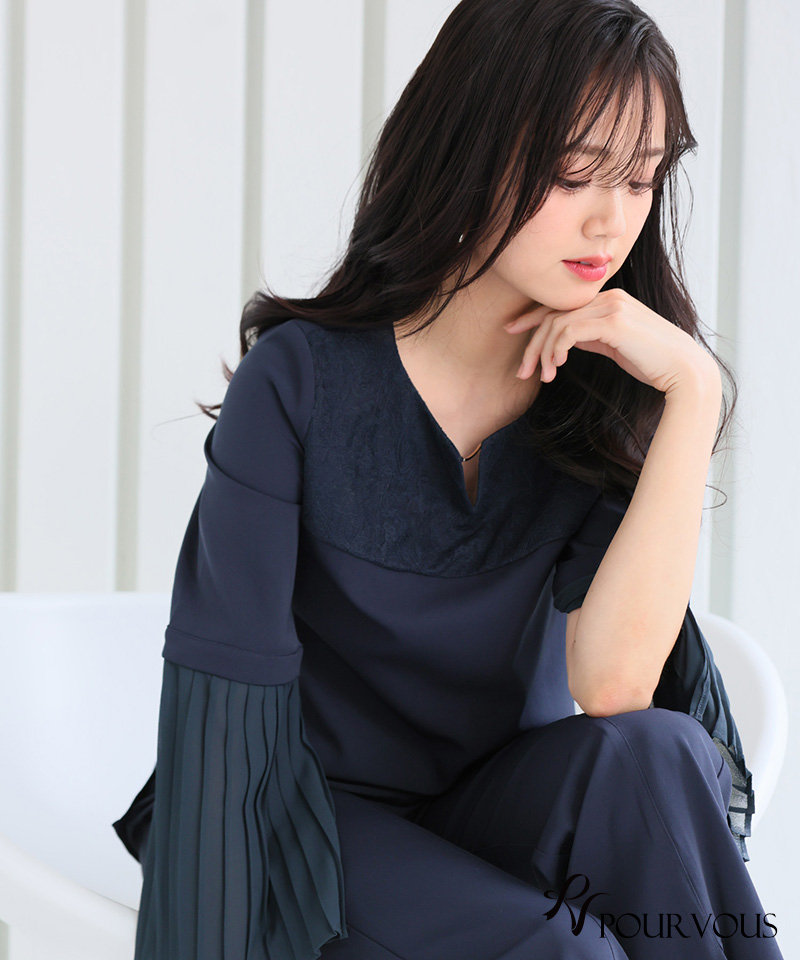 PourVous（プールヴー） パンツスーツ セットアップ パンツドレス