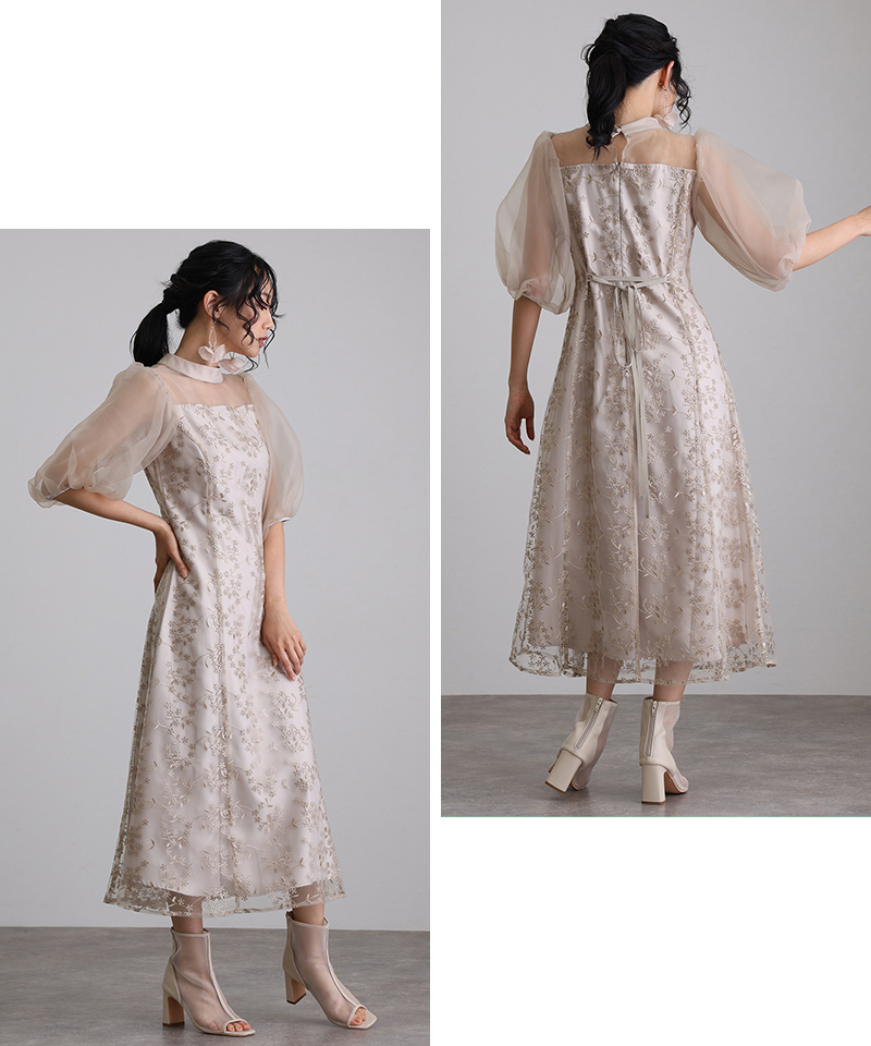 ワンピース 体型カバー フォーマルドレス 大きいサイズ 結婚式 小柄 小さいサイズ ドレス 韓国 フォーマル パーティードレス 20代 30代 40代 50代 お呼ばれ 上品の画像
