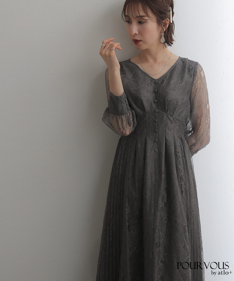 PourVous ワンピース 結婚式 パーティードレス フォーマルドレス