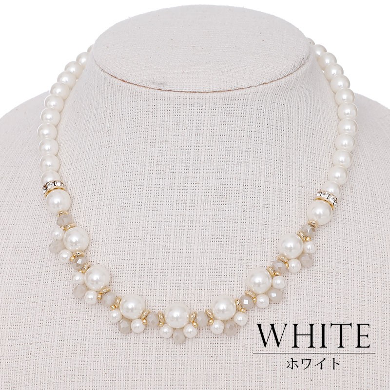 Florian ホワイトパールビーズネックレス Florian ホワイトパールビーズネックレス
