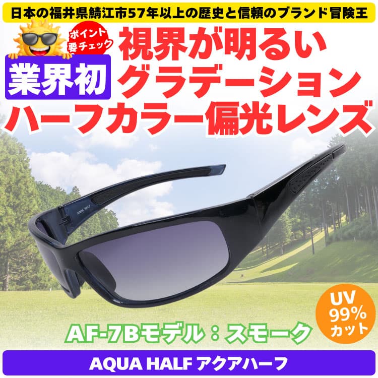 偏光サングラス＼業界初／視界が明るいグラデーションハーフカラー偏光