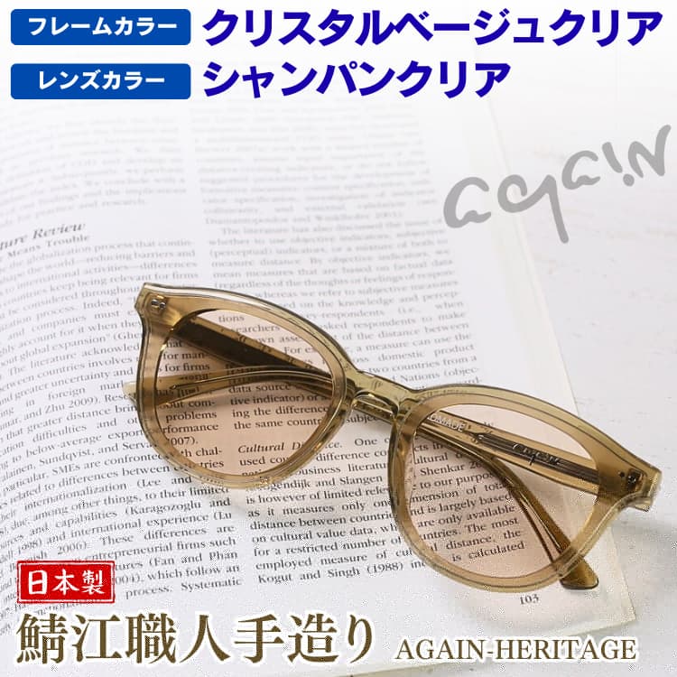 AGAIN（アゲイン） 12万円が75％OFF AGAINサングラスの20年超の歴史と