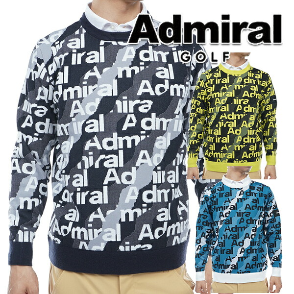 アドミラル ゴルフ 2023年秋冬モデル メンズ オーロラロゴジャカード