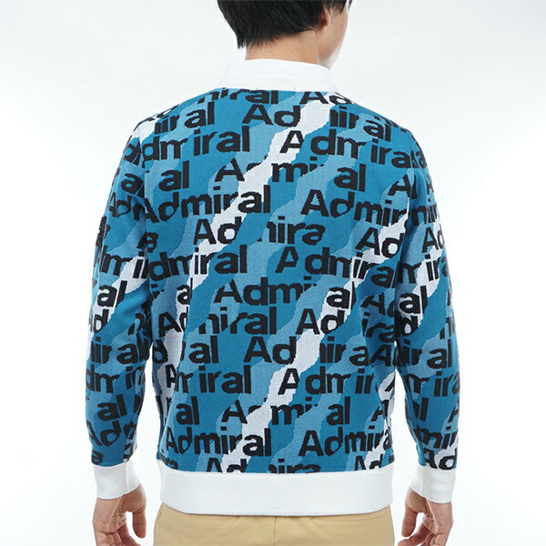 アドミラル ゴルフ 2023年秋冬モデル メンズ オーロラロゴジャカード