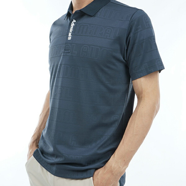 アドミラル 2024年春夏モデル メンズ ロゴジャカード 半袖 ポロシャツ