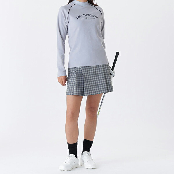 【ブラック(チェック柄)2】4WAYストレッチ 撥水 ソフトシェル プリーツスカート (WOMENS) New Balance Golf｜4WAYストレッチ 撥水 ソフトシェル プリーツ
