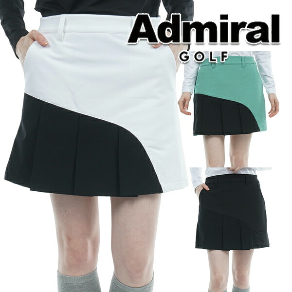 Admiral レディース L プリーツスカート アドミラル ゴルフ 2023年秋冬モデル レディース 撥水点接触