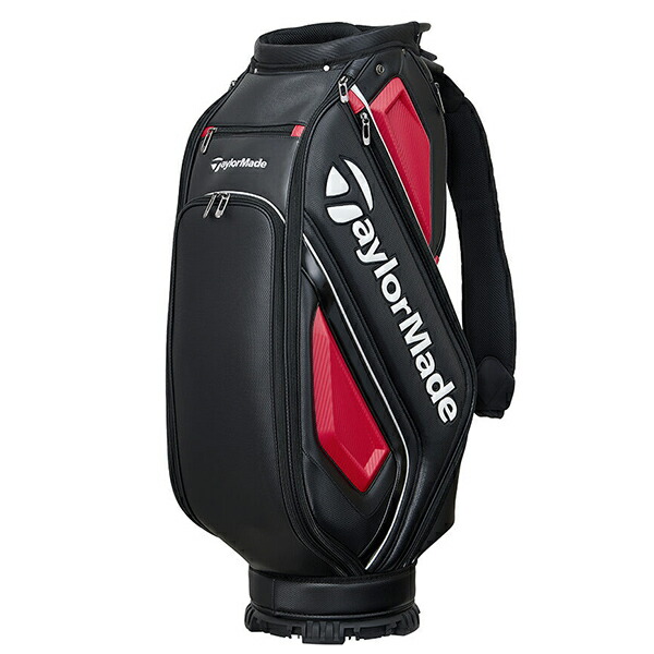 K447 TaylorMade キャディバッグ 赤 黒 テーラーメイド オーステック キャディーバッグ UN725 9.5型 4.0kg 47