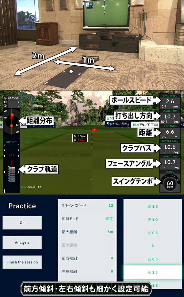 エクスパット ゴルフパッティング シミュレーター EXPUTT RG エクスパット ゴルフパッティング シミュレーター EXPUTT RG
