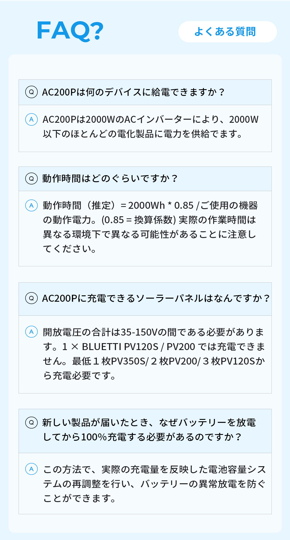 BLUETTI ポータブル電源 AC200P 大容量 2000Wh/2000W 大出力 リン酸鉄