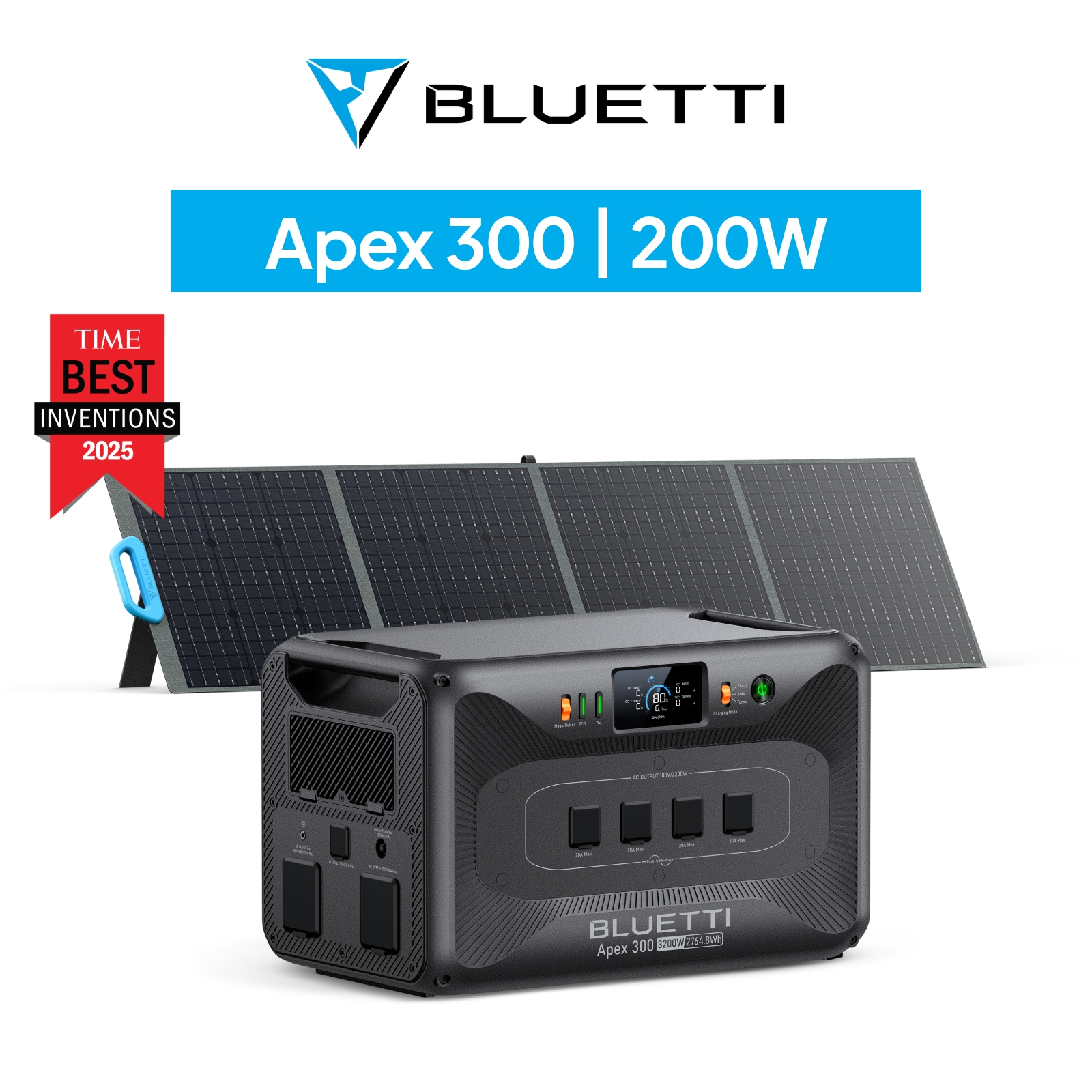 BLUETTI ポータブル電源 ソーラーパネル セット Apex 300+200W 2764.8