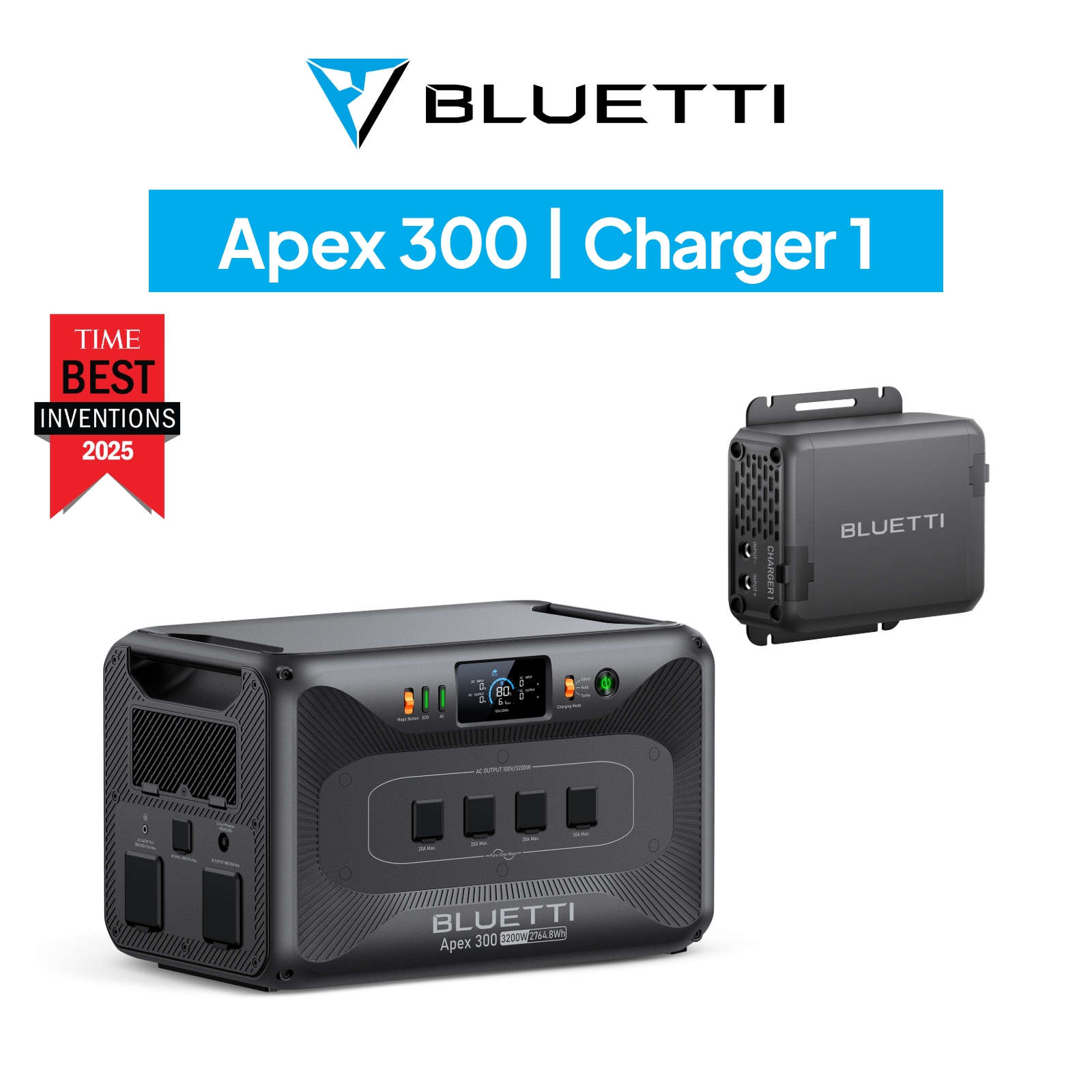 BLUETTI ポータブル電源 Apex 300 Charger1 走行充電器セット 2764.8Wh