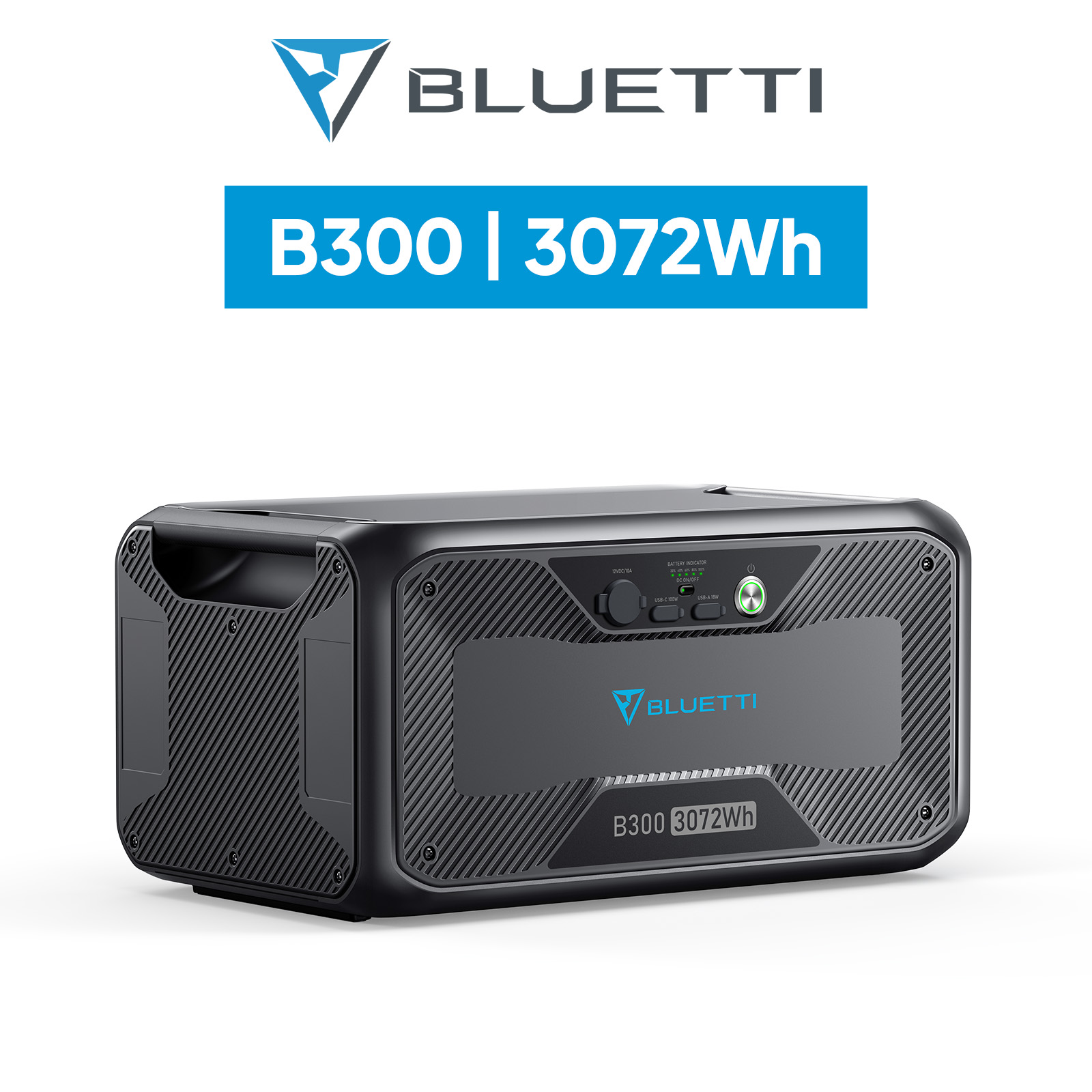 BLUETTI ポータブル電源 増設バッテリー B300 拡張バッテリー リン酸鉄リチウムイオン ポータブル電源 蓄電池 家庭用 3000Wh AC300/AC200P/AC200MAX用｜poweroak