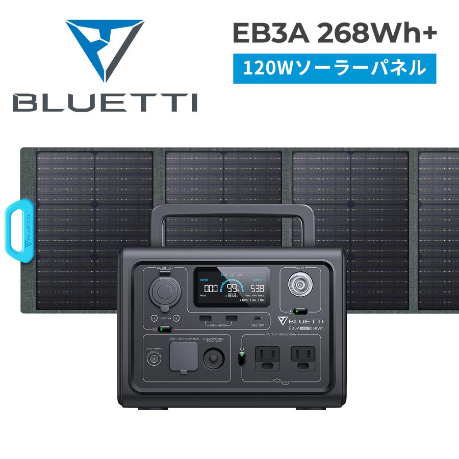 BLUETTI JAPAN ショップBLUETTI EB3A+PV200 セット 268Wh 120,000mAh