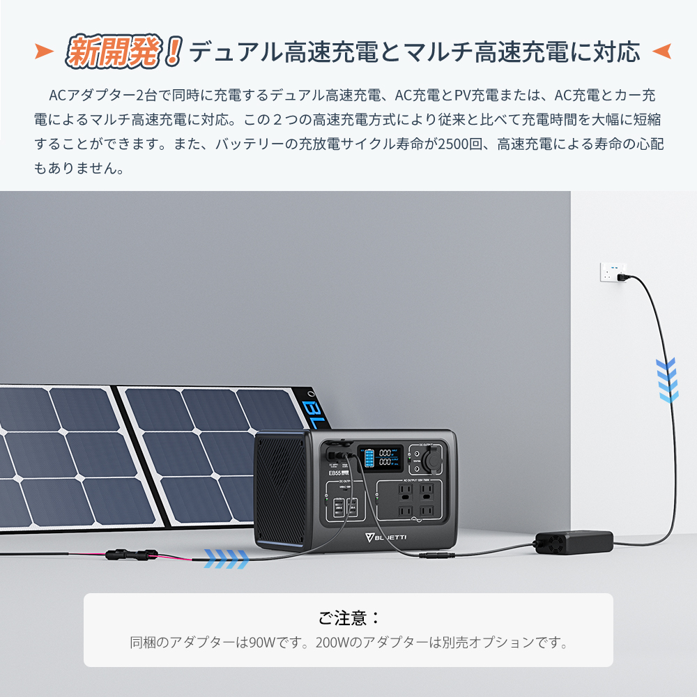 ビッグ割引 BLUETTI JAPAN ショップBLUETTI EB55 PV200 ソーラーパネル