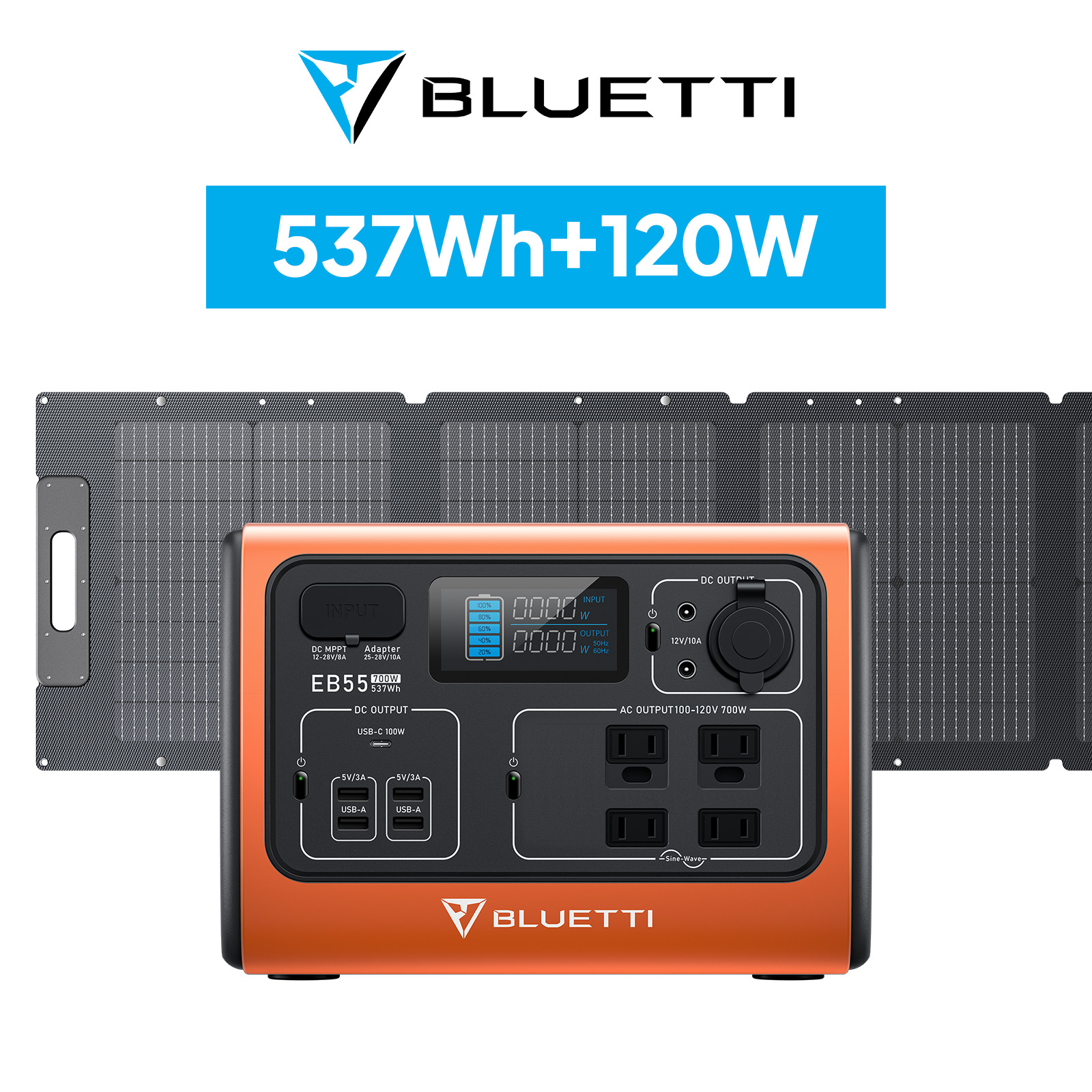 BLUETTI ポータブル電源 ソーラーパネル セット EB55+120W 家庭用 ポータブルバッテリー 537Wh/700W リン酸鉄 太陽光パネル  発電機 防災 停電 軽量 オレンジ : eb55-2-32-yahjp-00 : BLUETTI JAPAN ヤフーショップ - 通販 -  Yahoo!ショッピング