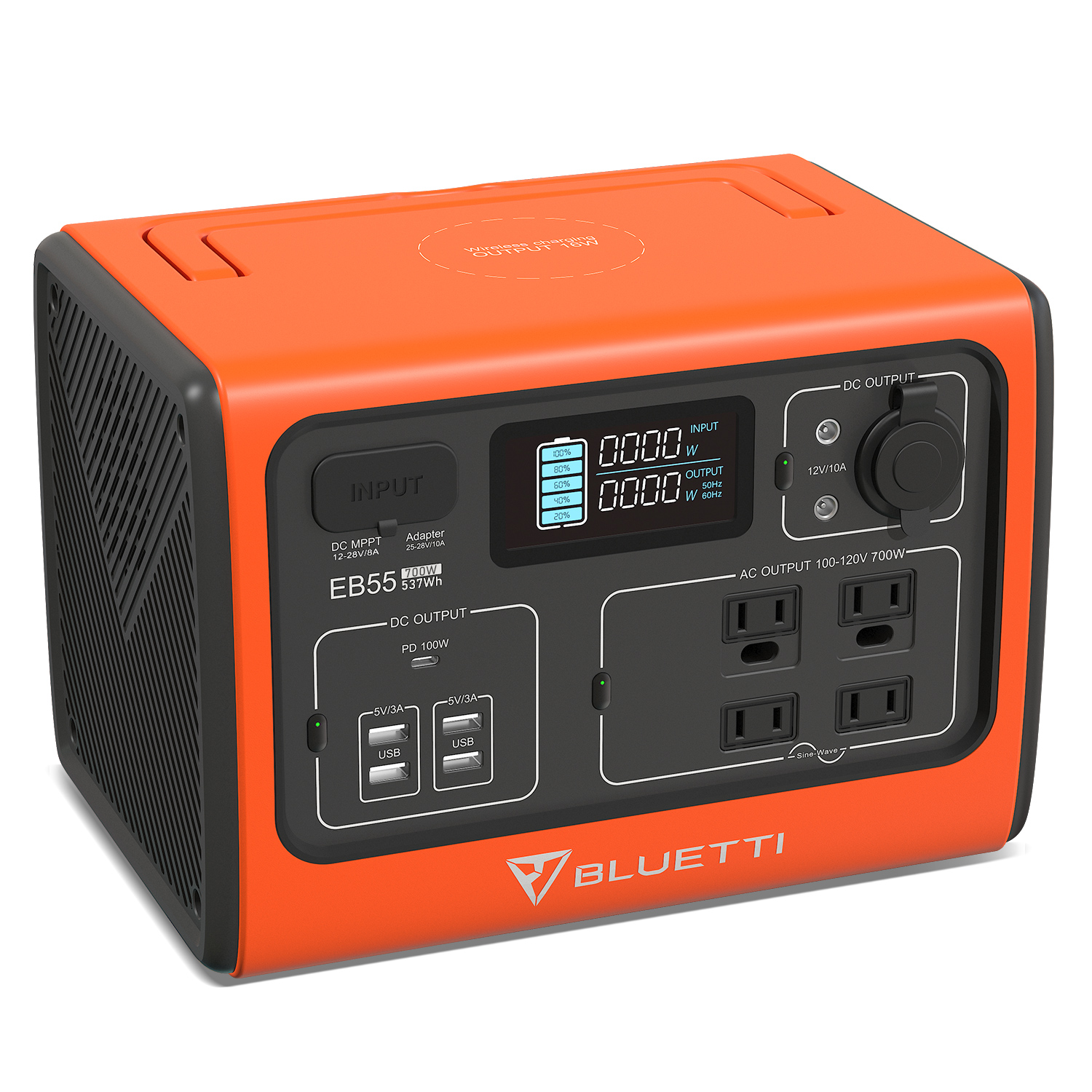 BLUETTI ポータブル電源 EB55 537Wh/700W リン酸鉄 蓄電池 家庭用 軽量 