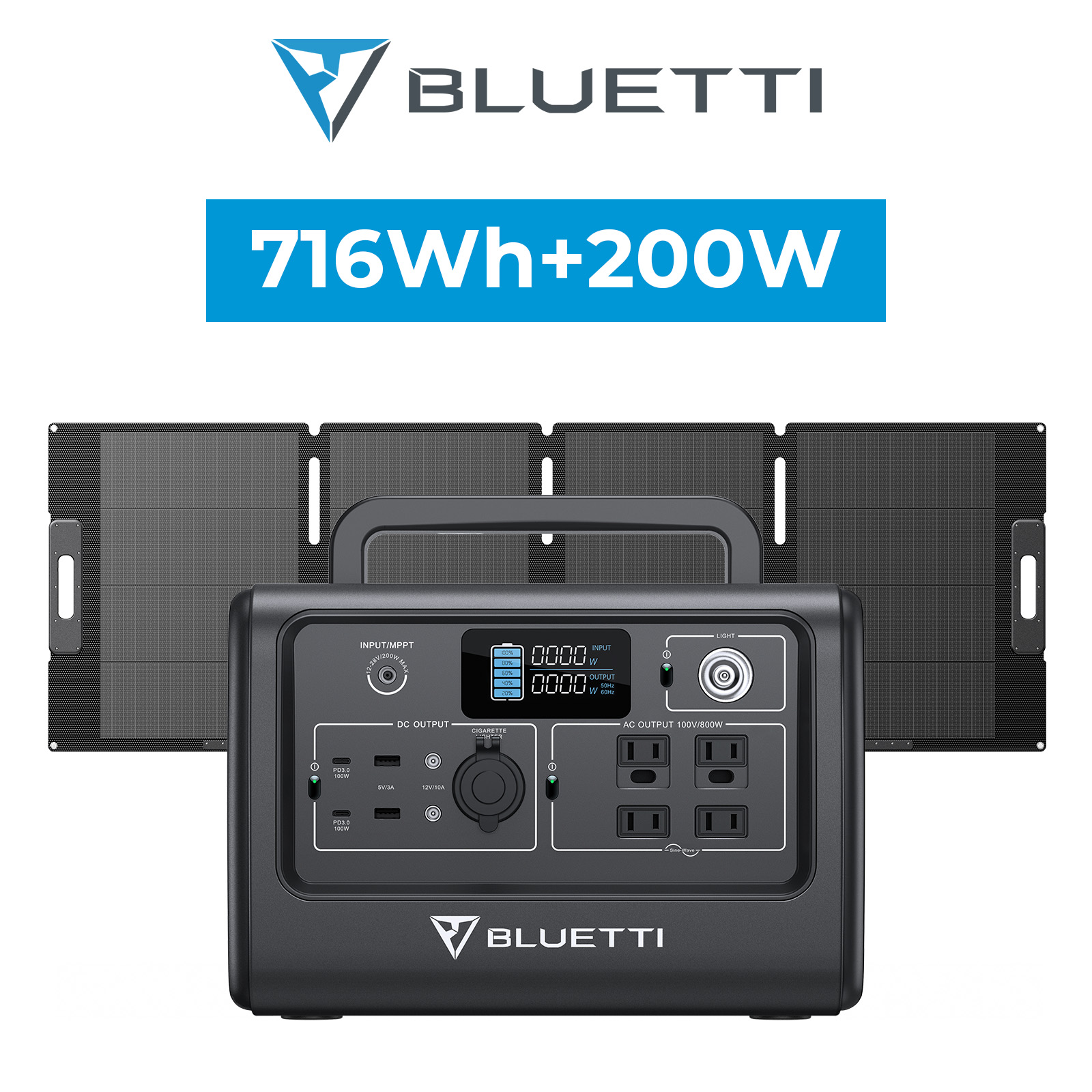 BLUETTI EB70S+200Ｗ ポータブル電源 ソーラーパネル セット 家庭用