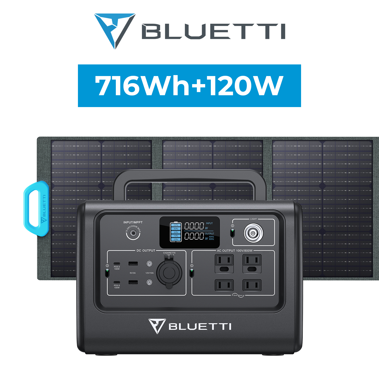 BLUETTI ポータブル電源 ソーラーパネル セット EB70S+PV120W 家庭用