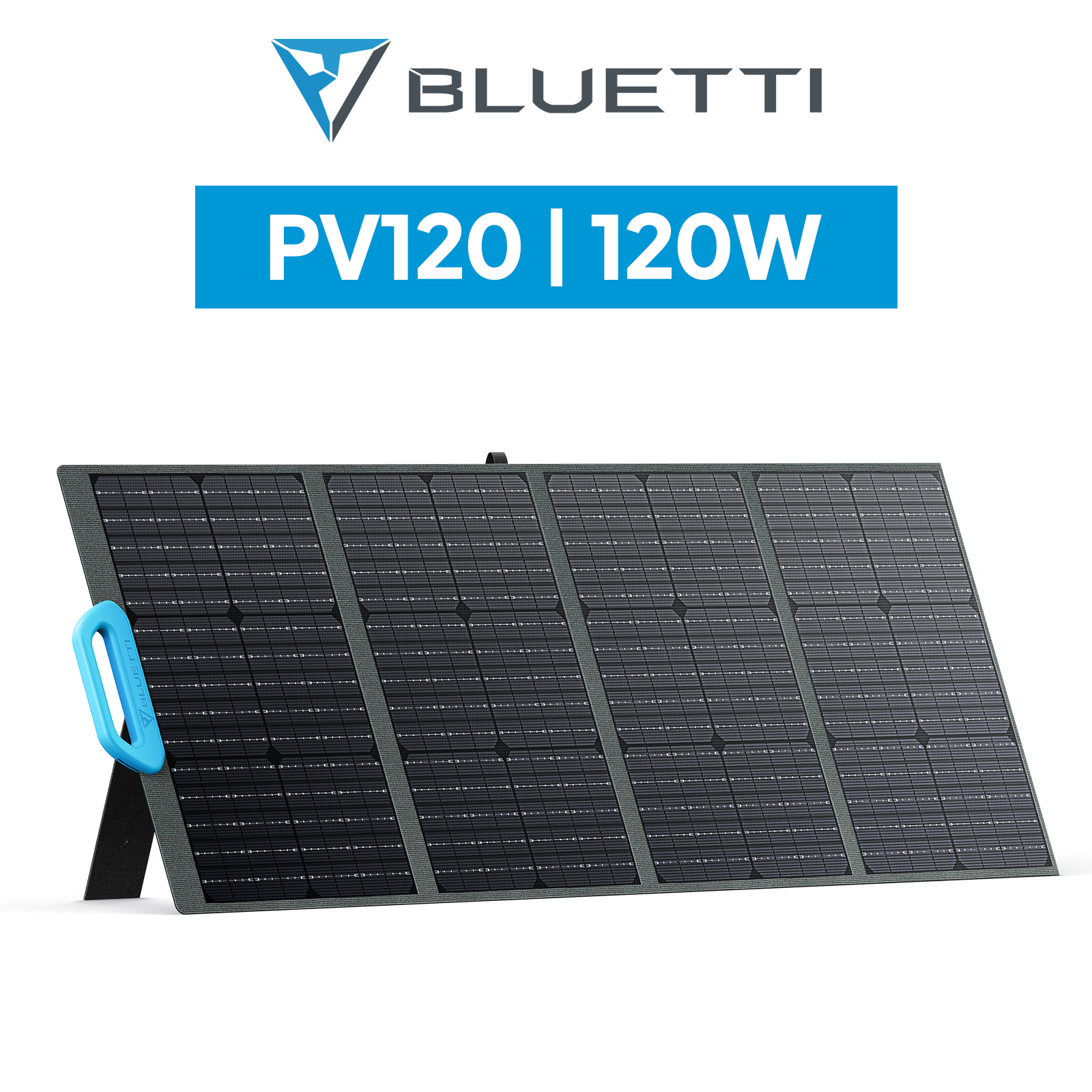 BLUETTI ソーラーパネル PV120W 折り畳み式太陽光パネル 単結晶 高転換率 20V6A 高出力 ポータブル電源 薄型軽量 携帯便利 IP65防水等級 直列並列可能｜poweroak