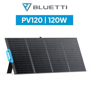 BLUETTI ソーラーパネル PV120W 折り畳み式太陽光パネル 単結晶 高転換率 20V6A 高出力 ポータブル電源 薄型軽量 携帯便利 IP65防水等級 直列並列可能