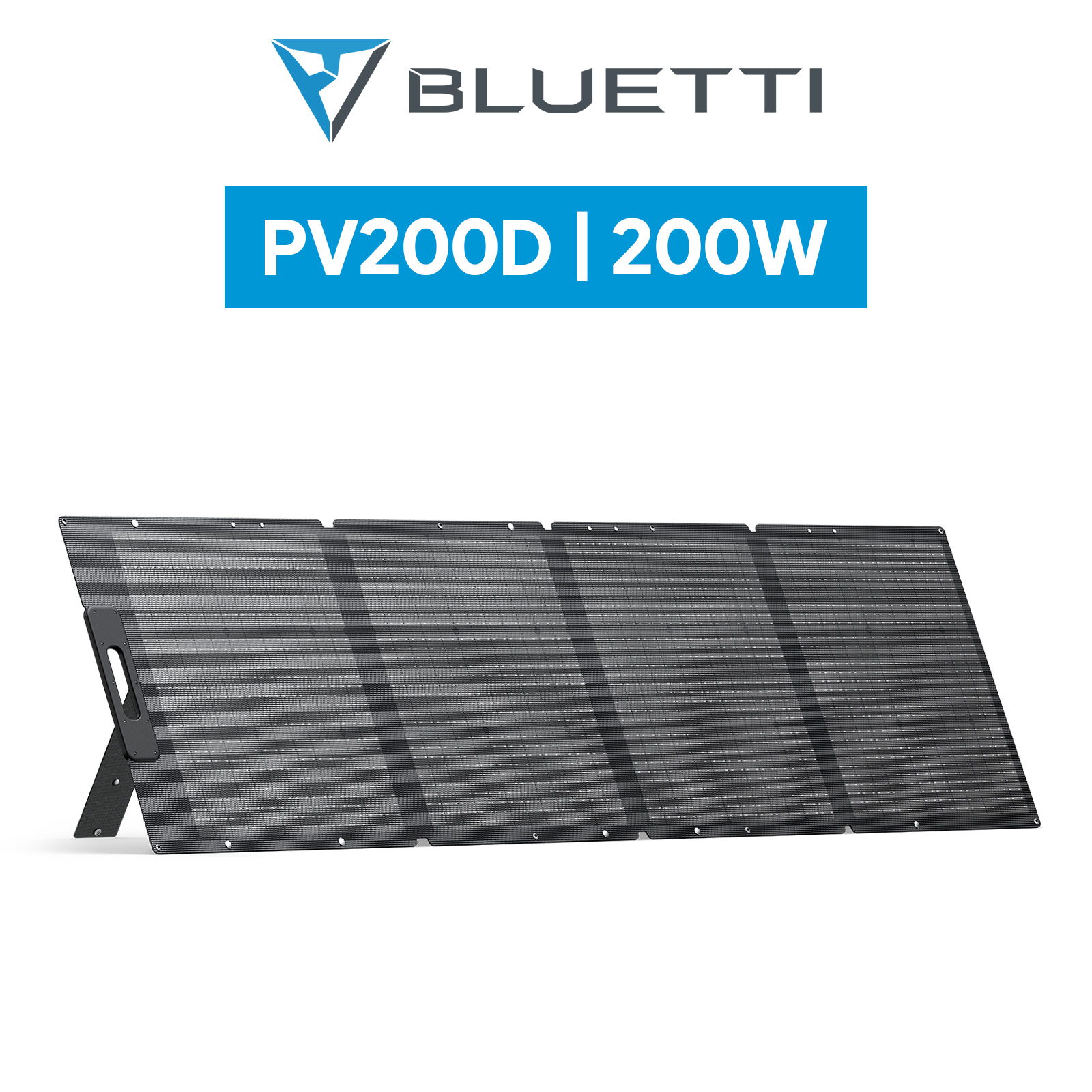 BLUETTI 200W ソーラーパネル 折り畳み式太陽光パネル 単結晶 高転換率 20V6A高出力 薄型軽量 携帯便利 IP65防水等級 直列並列可能｜poweroak