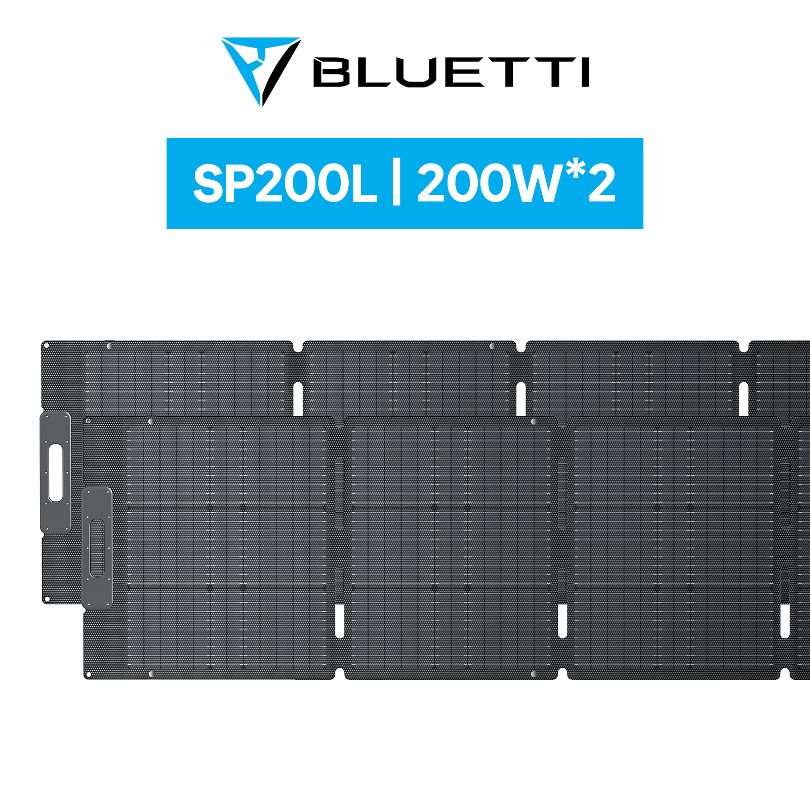 BLUETTI 200W 二枚セット ソーラーパネル 折り畳み式太陽光パネル 単結晶 高転換率 20V6A高出力 薄型軽量 携帯便利 IP65防水等級  直列並列可能