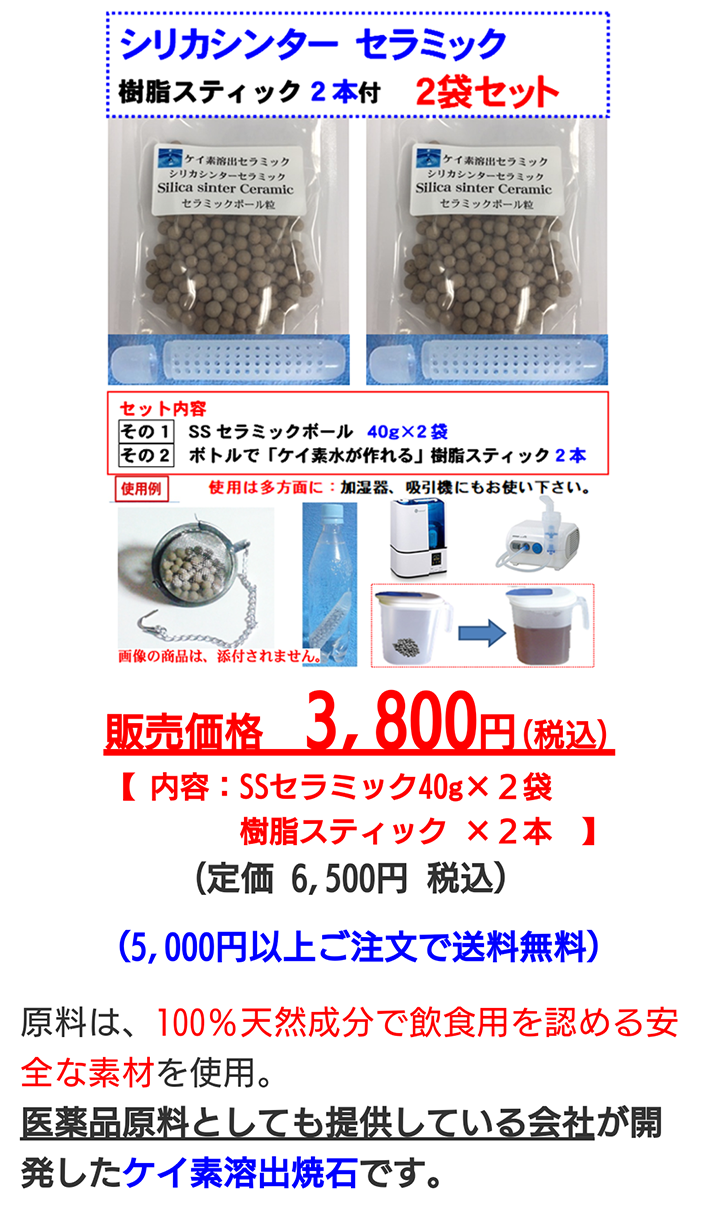 シリカシンターセラミック 2袋セット(40g×2袋)☆抗ウイルスで