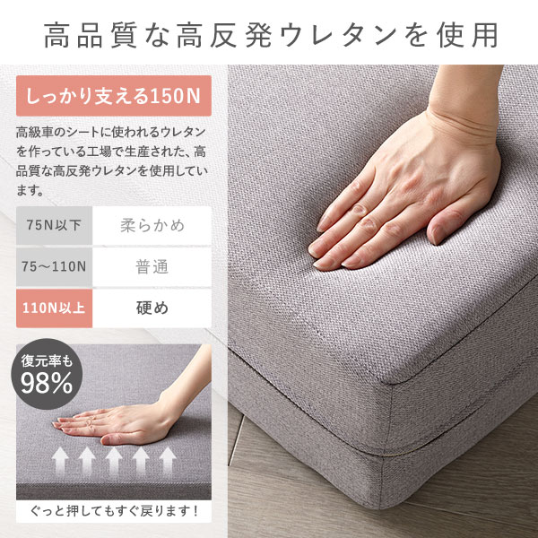 ソファ ベッド 2人掛け ダークグレー 洗えるカバー カバーリング仕様