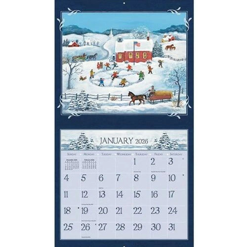 2026年 ラングカレンダー Folk Art フォークアート lang LANG社 壁掛け