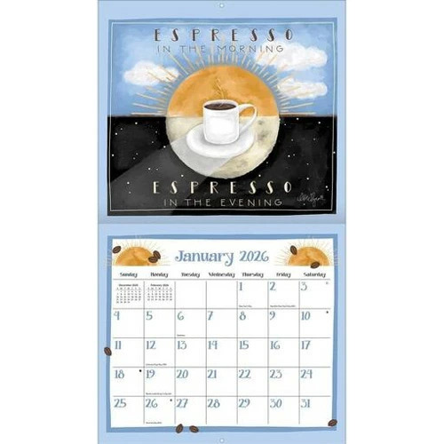 2026年 ラングカレンダー Coffee コーヒー lang LANG社 壁掛け 風景