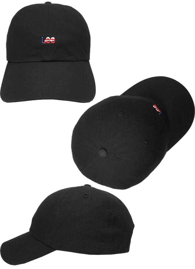 Lee リー LE LOW CAP CANVAS 195176005 BLACK BEIGE 帽子 ローキャップ 