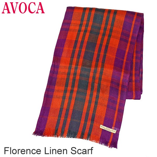 AVOCA アヴォカ  リネン スカーフ Florence Linen Scarf フローレンス アイルランド製 麻100% 69×192cm SSP｜pre-ma｜02