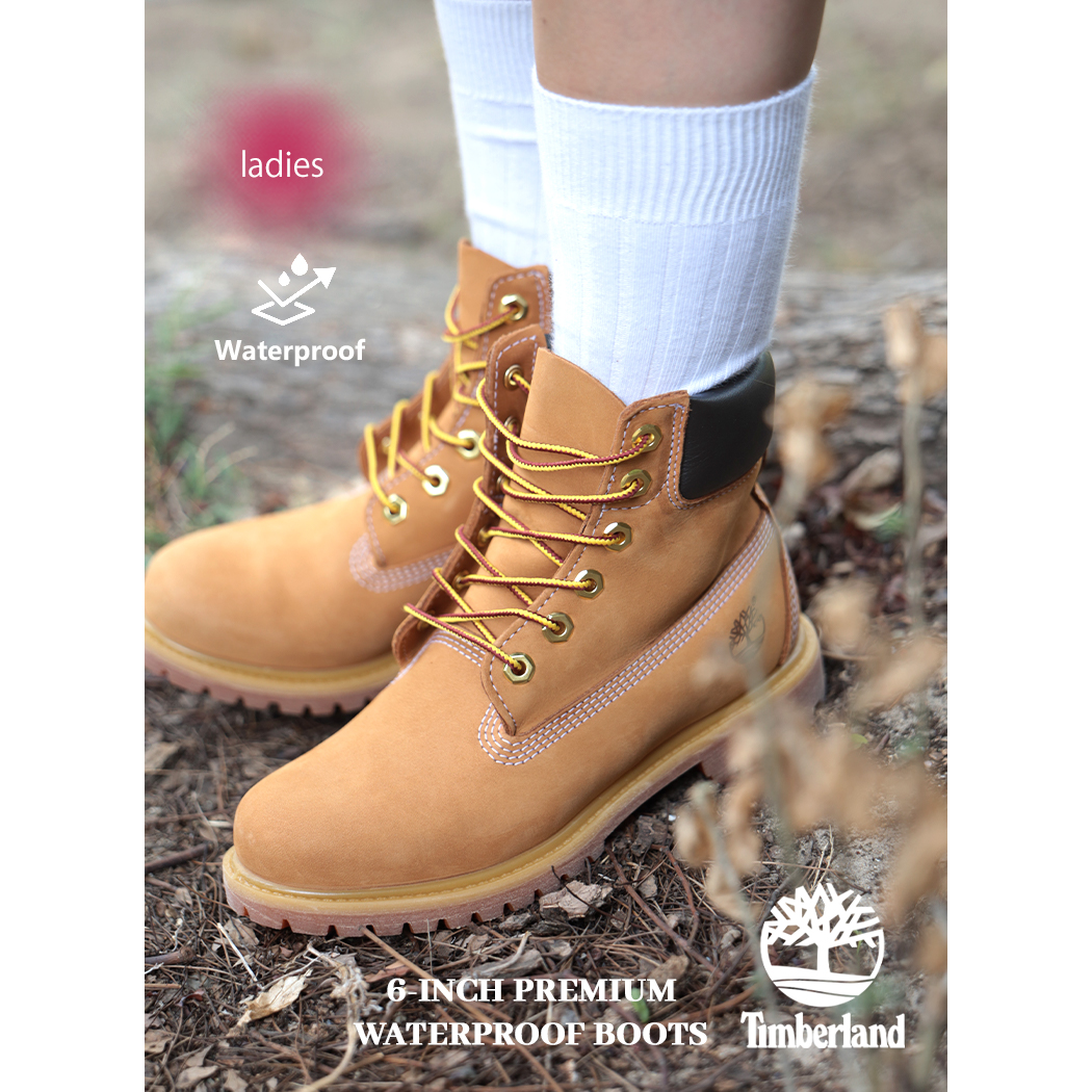 美品　ティンバーランド　プレミアムブーツ　23cm　ベージュ Timberland 6-INCH PREMIUM WATERPROOF BOOTS 