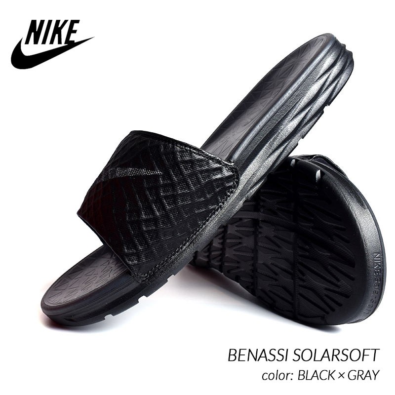 海外限定 ナイキ ベナッシ ソーラーソフト サンダル Nike Benassi Solarsoft Black Gray 日本未発売 黒 ブラック メンズ レディース 091 73 Precious Place 通販 Yahoo ショッピング