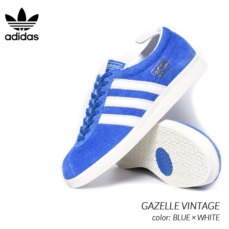 Adidas Gazelle Vintage Blue White アディダス ガッツレー ヴィンテージ スニーカー ガゼル 白 ホワイト 青 ブルー メンズ Fu9656 2669 Precious Place 通販 Yahoo ショッピング