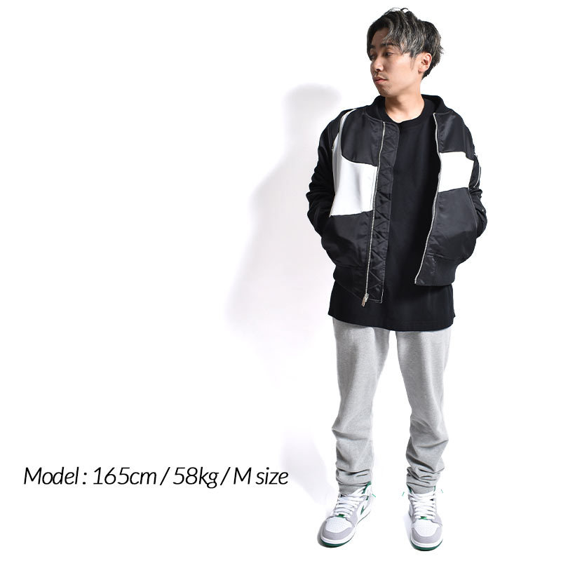 NIKE M NSW SYEFL SWOOSH BOMBER BLACK × WHITE ナイキ ボンバー