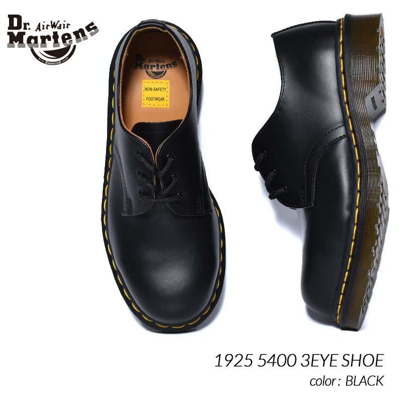 Dr.Martens 1925 5400 3EYE SHOE BLACK ドクターマーチン 3ホール