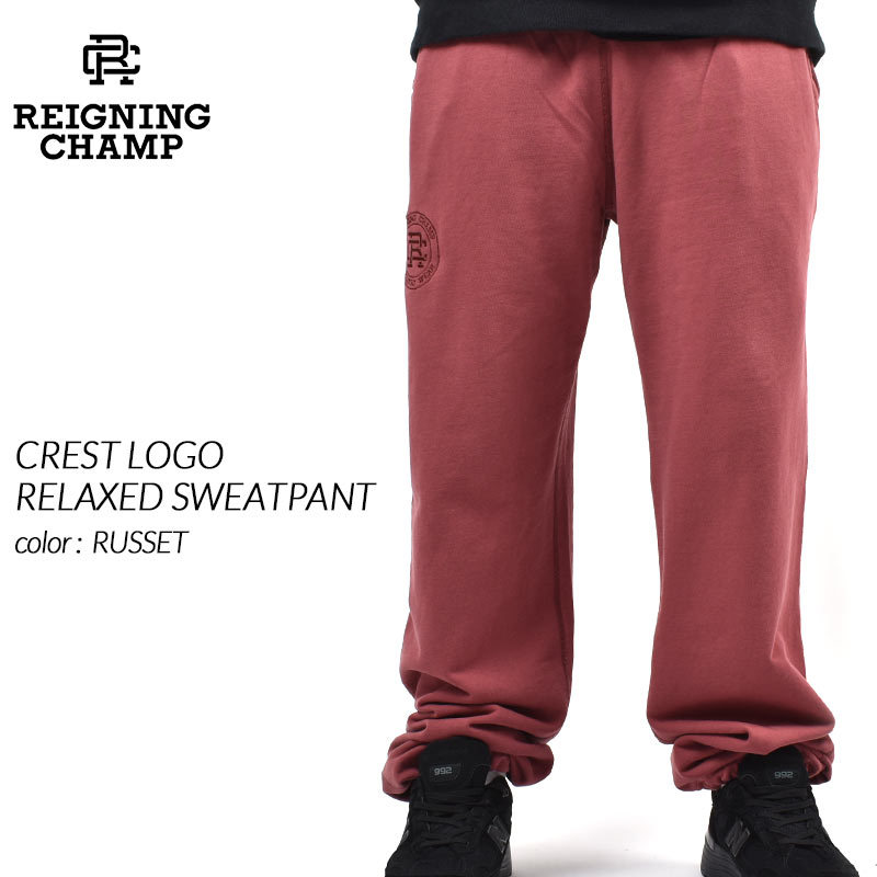 REIGNING CHAMP CREST LOGO RELAXED SWEATPANT RUSSET レイニングチャンプ スウェットパンツ (  レーニングチャンプ スエット ワイン RC-5327 ) : 3420 : PRECIOUS PLACE - 通販 - Yahoo!ショッピング