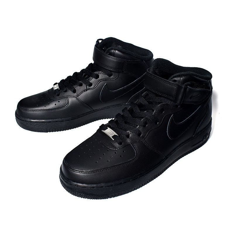 【わっさー】ナイキ エア フォース1 MID’07 ブラック NIKE AIR FORCE 1 MID '07 